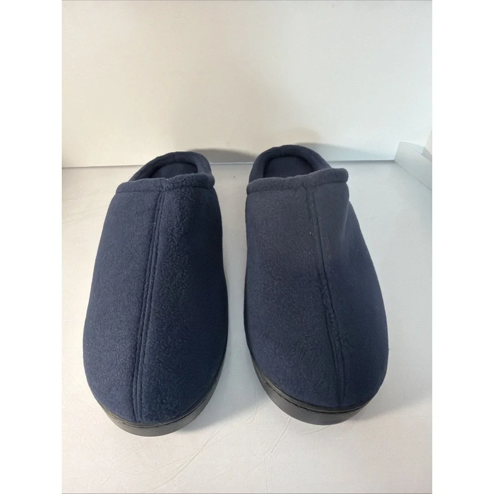 New King Size Comfortable Navy Clog Slip On Slippers Size 10W Men Soft Padding